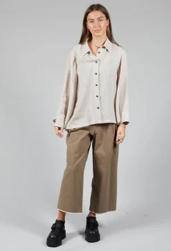 SOH Shirts & Blouses^Button Through Shirt in Beige Check