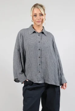 SOH Shirts & Blouses^Button Through Shirt in Navy Check