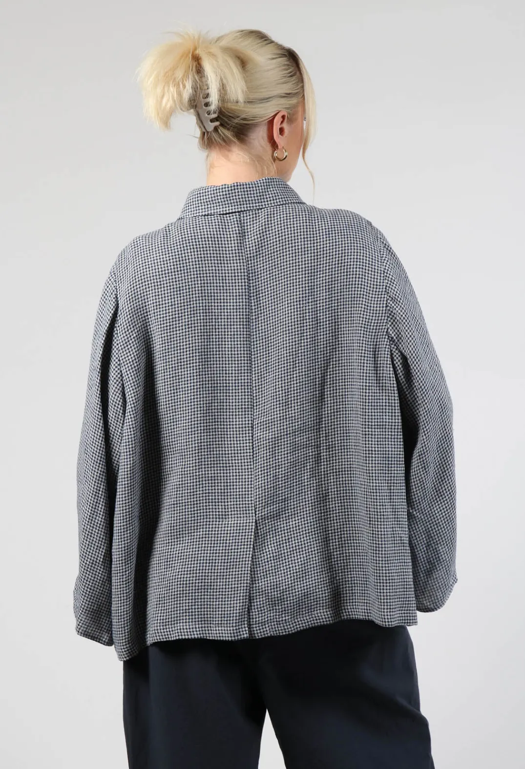 SOH Shirts & Blouses^Button Through Shirt in Navy Check