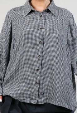 SOH Shirts & Blouses^Button Through Shirt in Navy Check