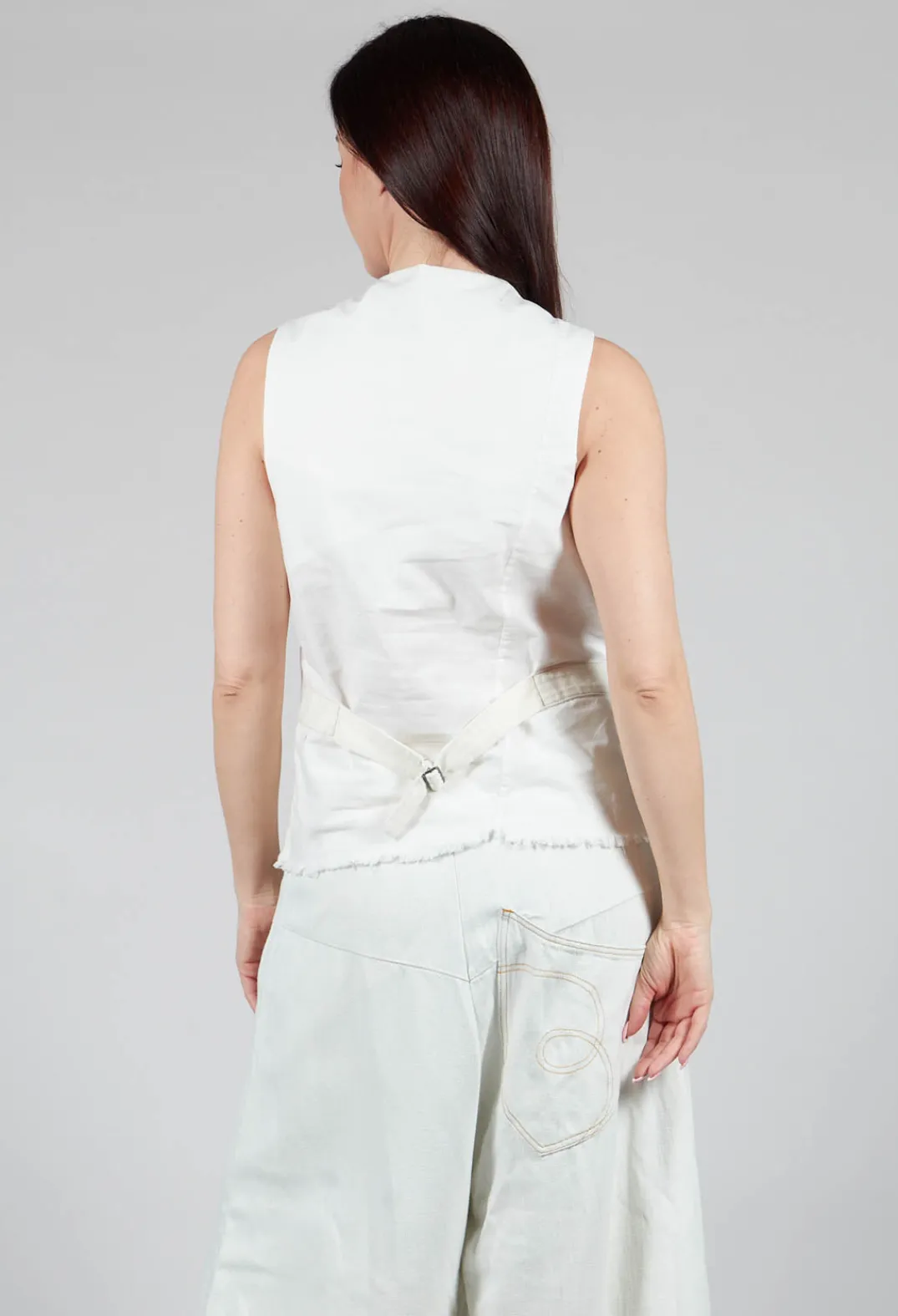 Marc Point Jackets^Button Through Waistcoat in Off White