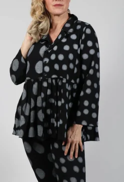 Bread and Butter Shirts & Blouses^Button Up Blouse in Grey Pois