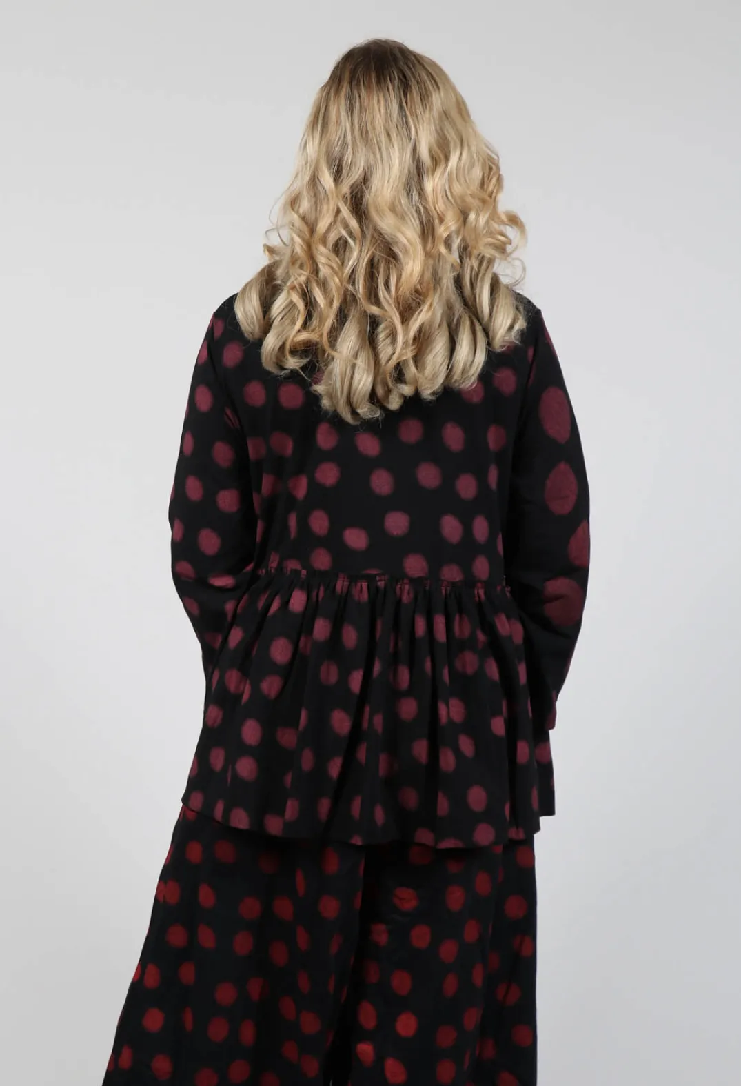 Bread and Butter Shirts & Blouses^Button Up Blouse in Red Pois