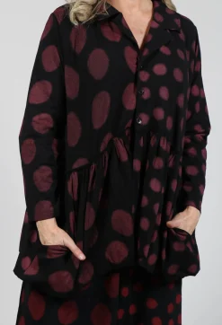 Bread and Butter Shirts & Blouses^Button Up Blouse in Red Pois