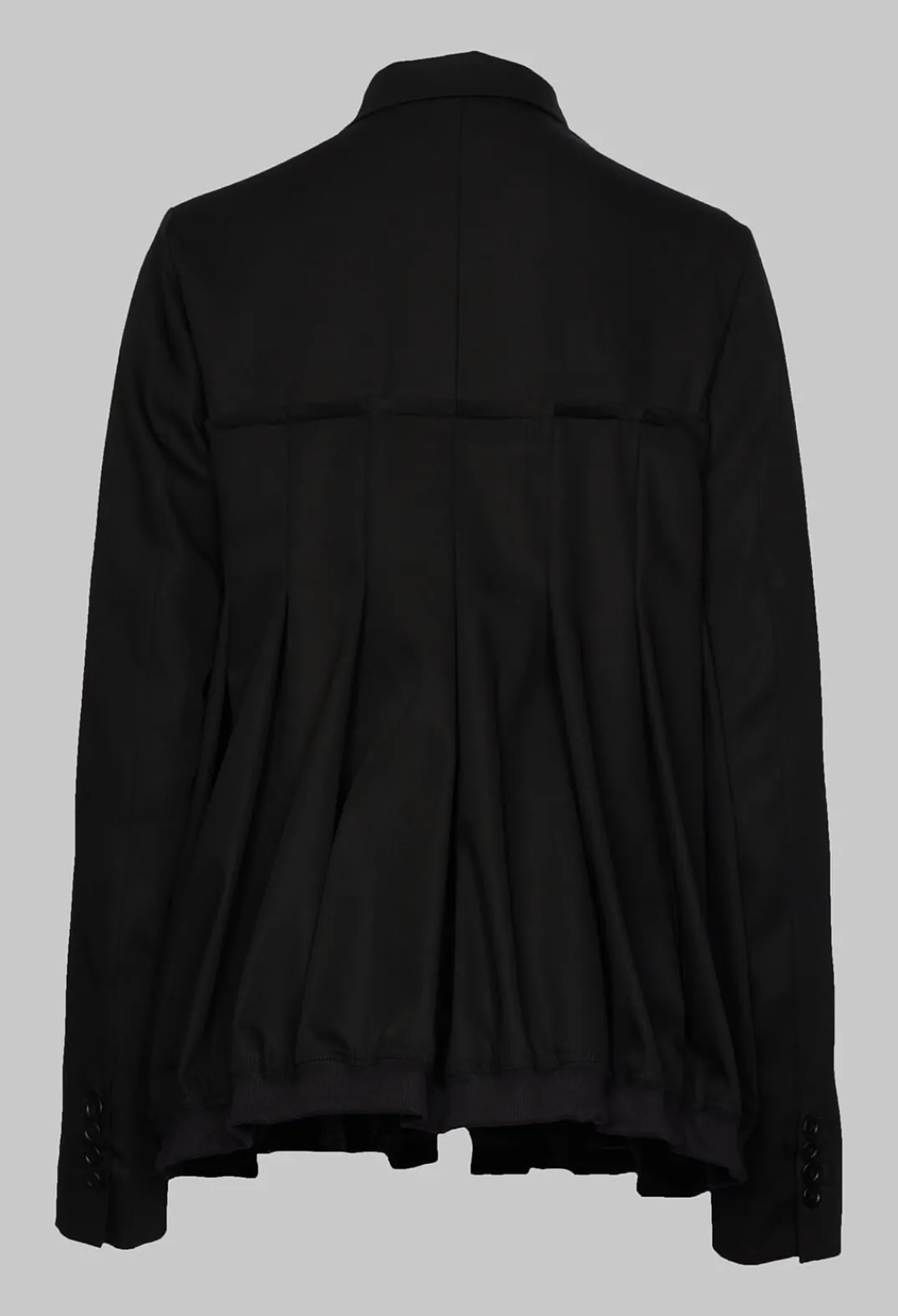 Rundholz Mainline Jackets^Button Up Bomber Jacket with Pleat Detail in Black