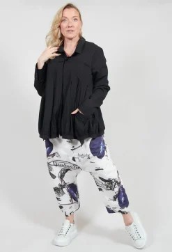 Rundholz Mainline Jackets^Button Up Bomber Jacket with Pleat Detail in Black