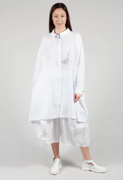 Moyuru Dresses^Button Up Shirt Dress in White