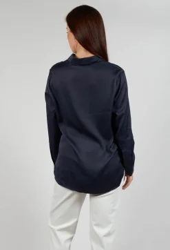 Sarah Pacini Tops^Button Up Shirt in Blue