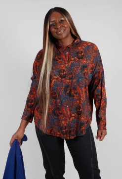 Operificio Neirami Shirts & Blouses^Button Up Shirt in Funghiarancio