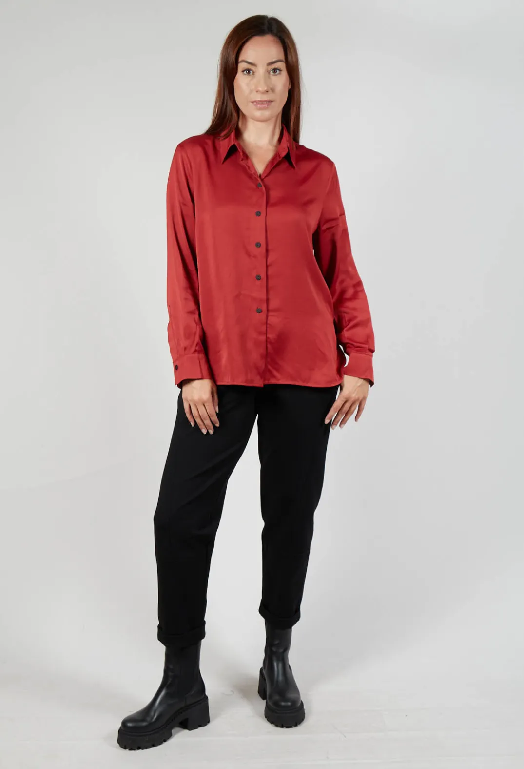 Sarah Pacini Tops^Button Up Shirt in Red