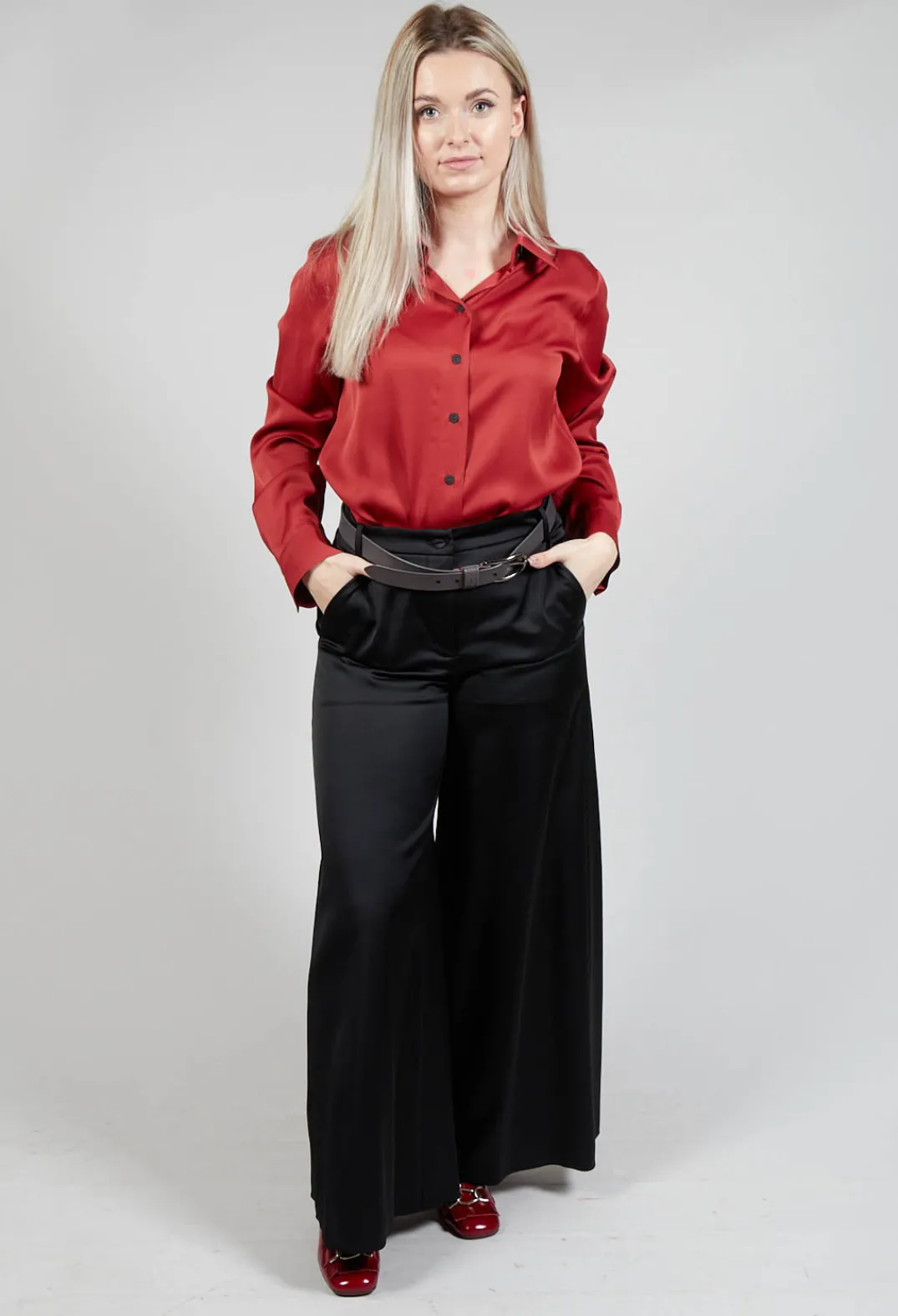 Sarah Pacini Tops^Button Up Shirt in Red