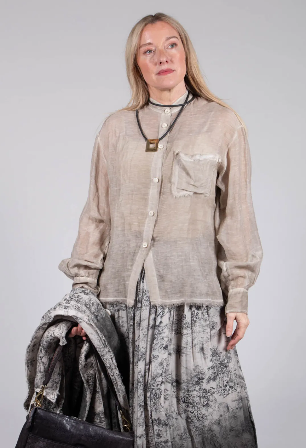 Sanctamuerte Shirts & Blouses^Button Up Shirt in Tinto Freddo Desert