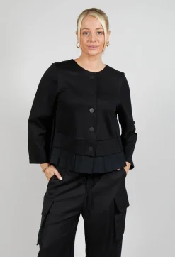 Mei Meij Jackets^Button Up Statement Jacket in Nero