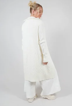Sarah Pacini Cardigans^Cable Knit Long Cardigan in Off White