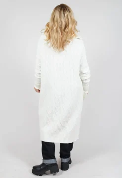 Sarah Pacini Cardigans^Cable Knit Long Cardigan in Off White
