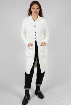 Sarah Pacini Cardigans^Cable Knit Long Cardigan in Off White