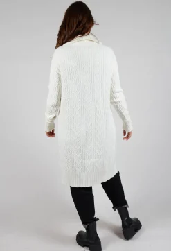 Sarah Pacini Cardigans^Cable Knit Long Cardigan in Off White