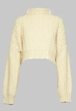 Malloni Jumpers^Cactus Tricot Chunky Knit in Latte