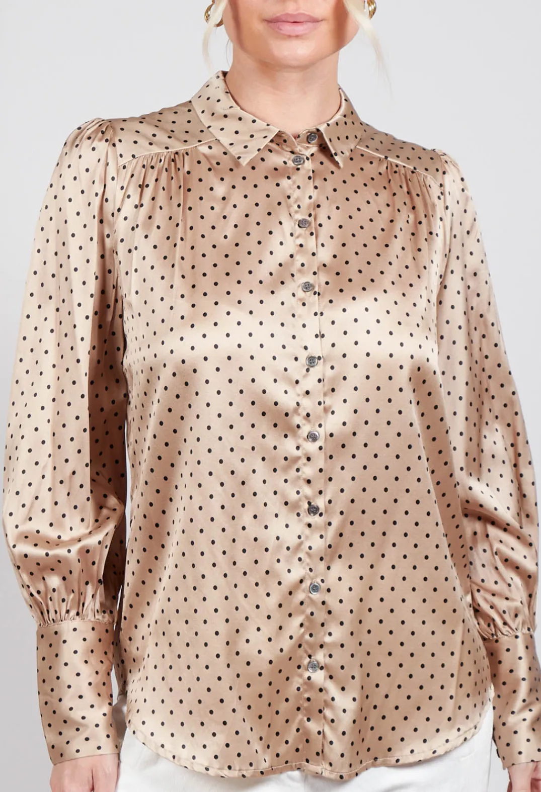 Dea Kudibal Shirts & Blouses^Cadence Shirt with Volume Sleeves in Dot