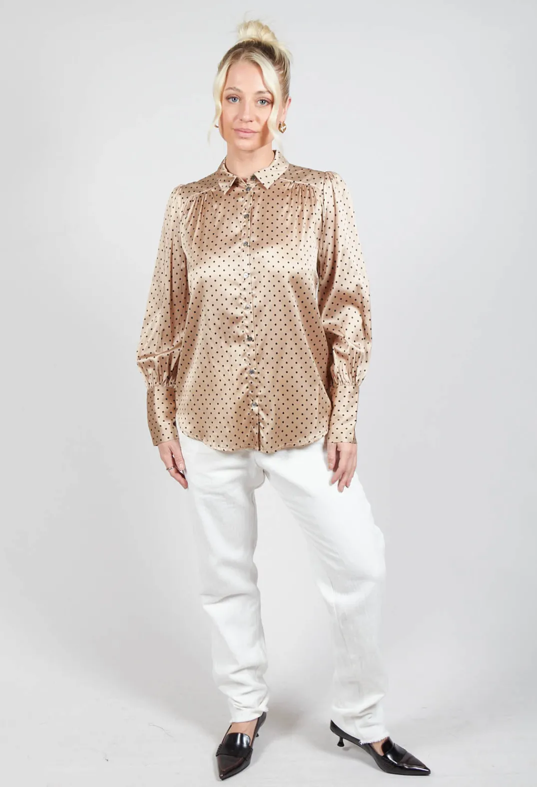 Dea Kudibal Shirts & Blouses^Cadence Shirt with Volume Sleeves in Dot
