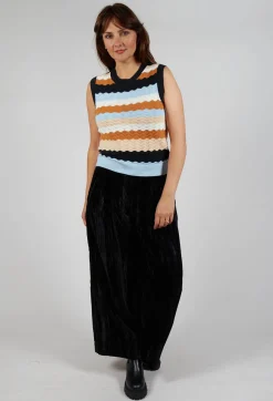 Rene Derhy Tops^Caillou Knitted Vest in Noir Multi Stripe