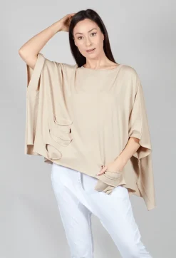 Philomena Christ Jumpers^Cape Style Jumper in Sand