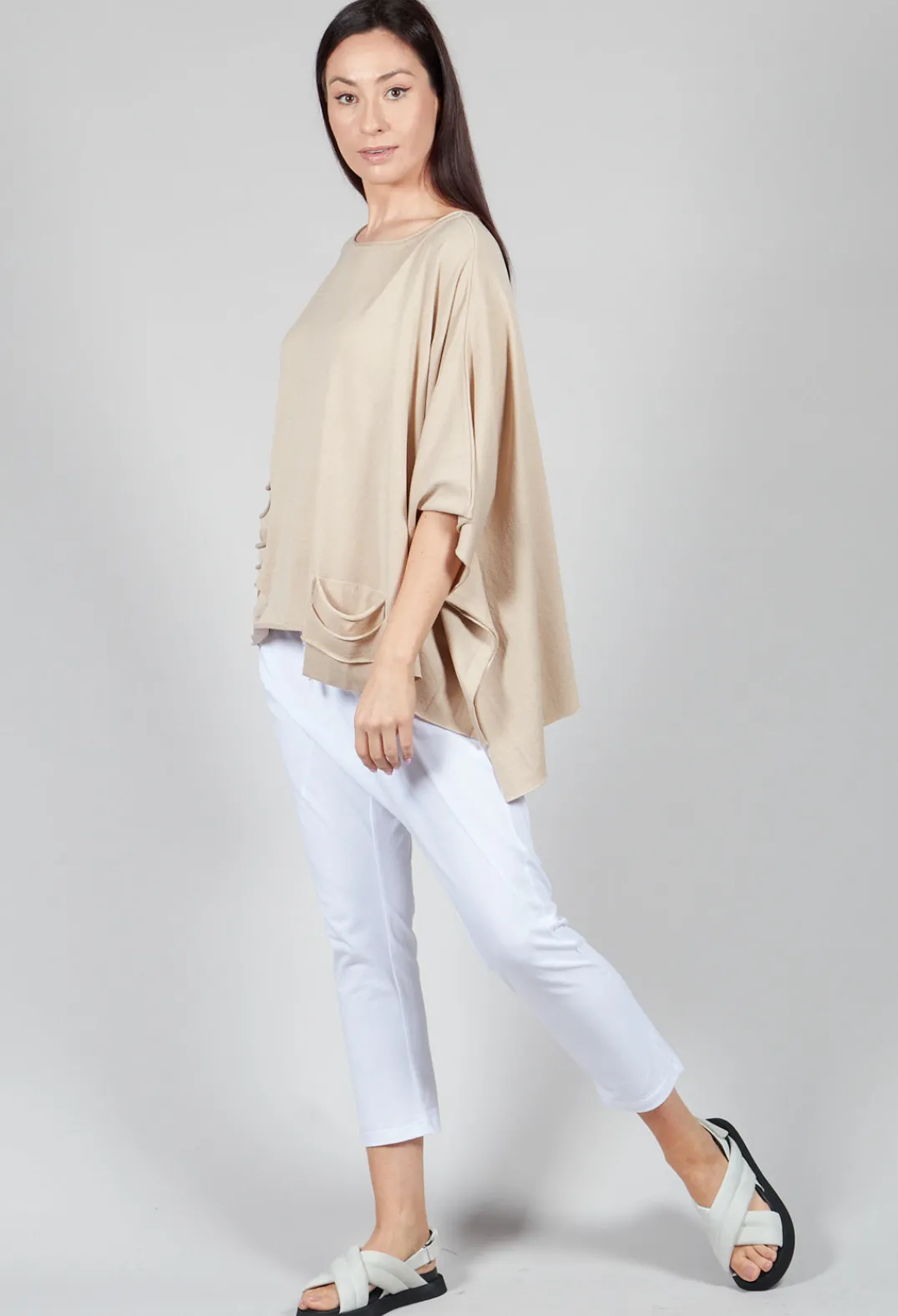 Philomena Christ Jumpers^Cape Style Jumper in Sand