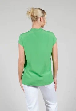 Beatrice B Shirts & Blouses^Capped Sleeve Blouse in Flash Green