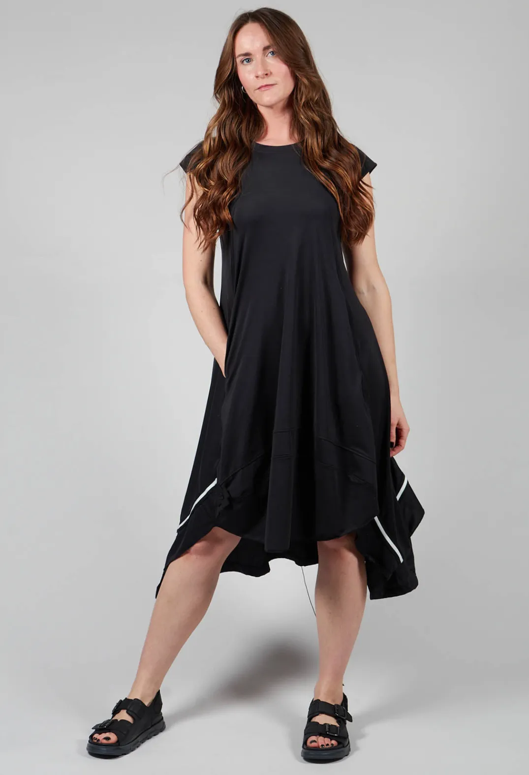 Pluslavie Dresses^Capped Sleeve Dress in Black