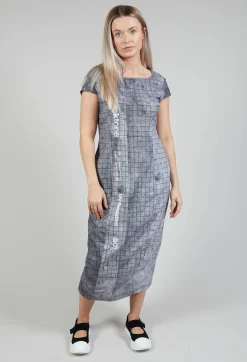 Rundholz Black Label Dresses^Capped Sleeve Slim Fit Dress in Placed Black Print