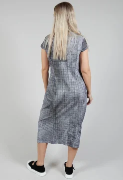 Rundholz Black Label Dresses^Capped Sleeve Slim Fit Dress in Placed Black Print