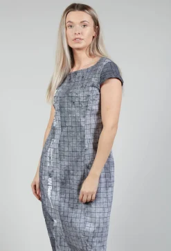 Rundholz Black Label Dresses^Capped Sleeve Slim Fit Dress in Placed Black Print