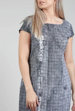 Rundholz Black Label Dresses^Capped Sleeve Slim Fit Dress in Placed Black Print