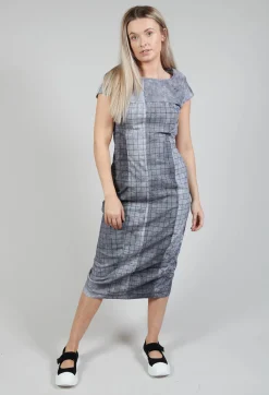 Rundholz Black Label Dresses^Capped Sleeve Slim Fit Dress in Black Print