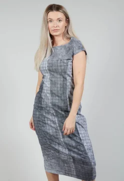 Rundholz Black Label Dresses^Capped Sleeve Slim Fit Dress in Black Print