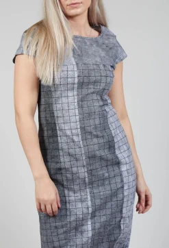 Rundholz Black Label Dresses^Capped Sleeve Slim Fit Dress in Black Print
