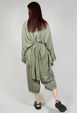 Sanctamuerte Cardigans^Cardigan in Viscosa Tinto Freddo Olive