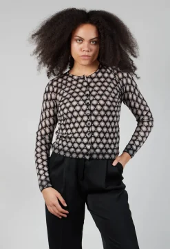 Maliparmi Cardigans^Cardigan Knitted in Nero Beige