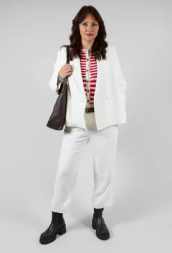 Sfizio Cardigans^Cardigan with Degrade Stripes in Urban Red