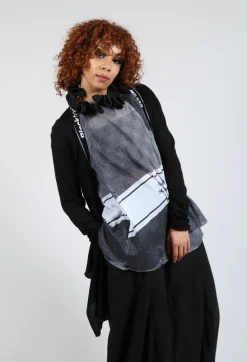 Rundholz Black Label Cardigans^Cardigan with Lettering Detail in Black Jacquard