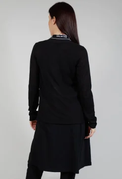 Rundholz Black Label Cardigans^Cardigan with Lettering Detail in Black Jacquard