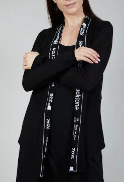 Rundholz Black Label Cardigans^Cardigan with Lettering Detail in Black Jacquard
