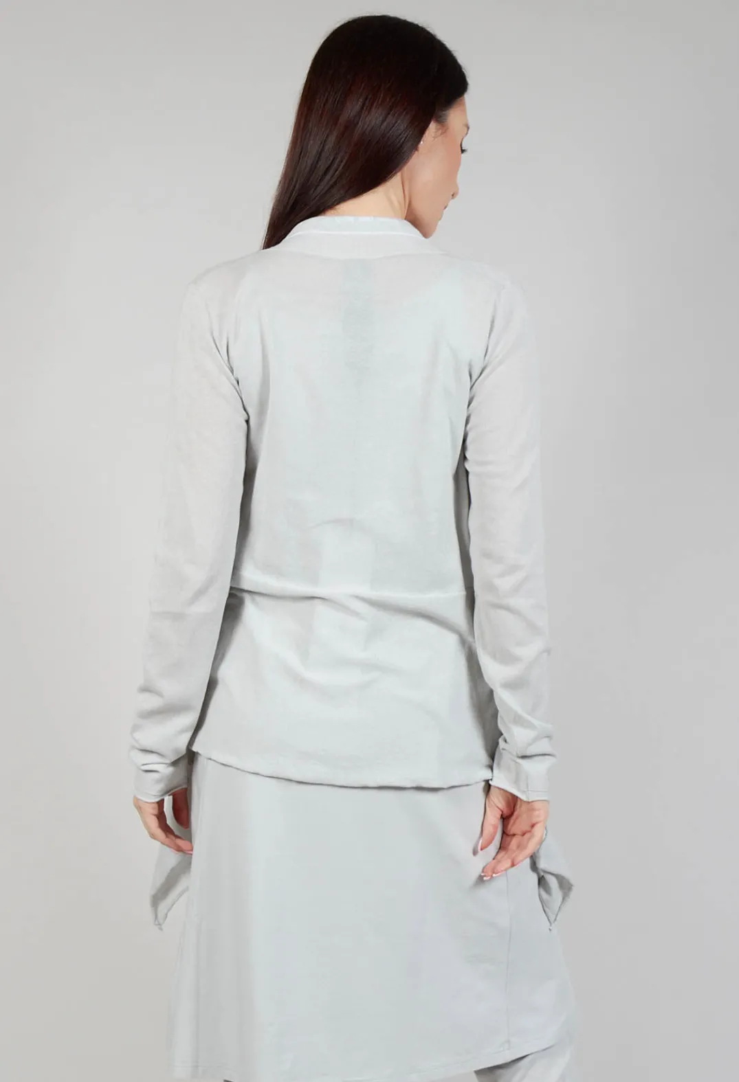 Rundholz Black Label Cardigans^Cardigan with Lettering Detail in Grey Jacquard