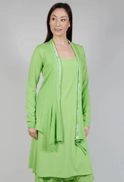 Rundholz Black Label Cardigans^Cardigan with Lettering Detail in Lime Jacquard