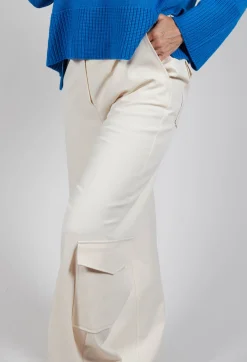 Sfizio Trousers^Cargo Pants in White Swan