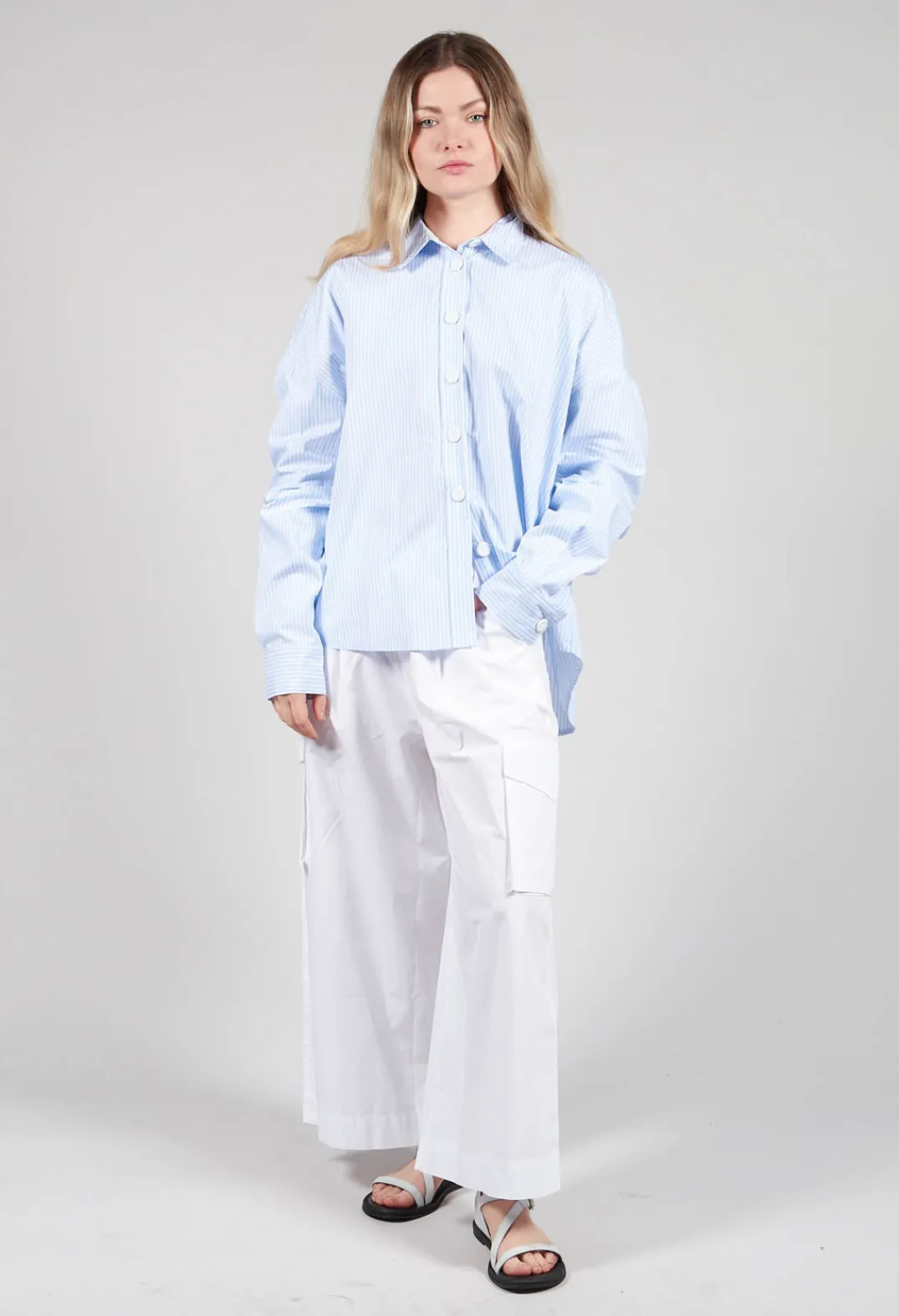 Amici Trousers^Cargo Trousers in Bianco