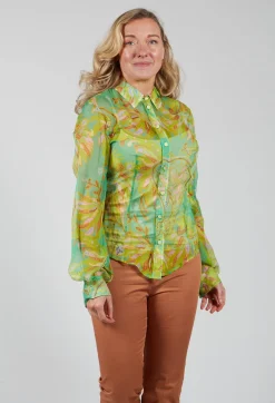Maliparmi Shirts & Blouses^Carnival Shirt in Verde / Giallo / Rosa