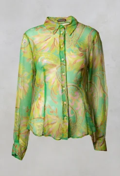 Maliparmi Shirts & Blouses^Carnival Shirt in Verde / Giallo / Rosa