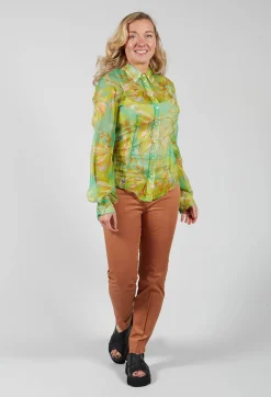 Maliparmi Shirts & Blouses^Carnival Shirt in Verde / Giallo / Rosa