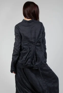 Rundholz Mainline Jackets^Cascade Collar Jacket in Blk Melange